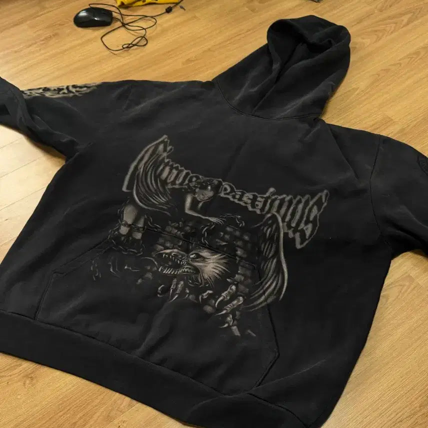 [BUNJANG] Travis Scott Merch Hoodie Black XXL / 트래비스 스캇 머천 후드 XXL
