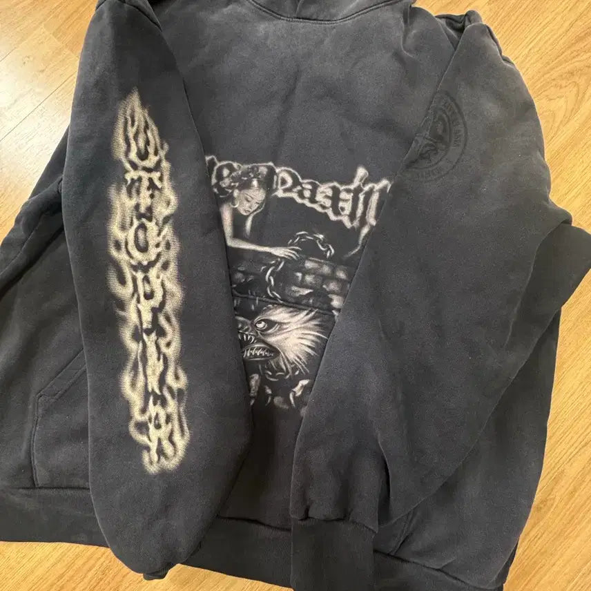 [BUNJANG] Travis Scott Merch Hoodie Black XXL / 트래비스 스캇 머천 후드 XXL