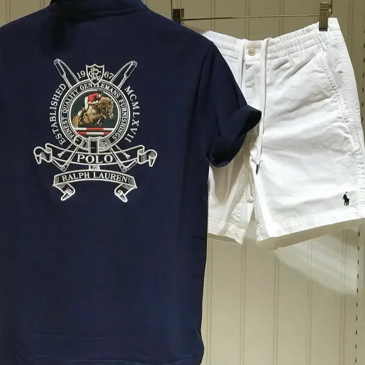 [BUNJANG] Polo Custom Slim Fit Crest Mesh Polo Shirt Navy M / 폴로 커스텀슬림핏 크레스트 메시 폴로셔츠 네이비 M