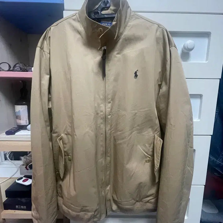 [BUNJANG] Polo Ralph Lauren Beige Logo Jacket Jumper / 폴로 랄프로렛 자켓 점퍼