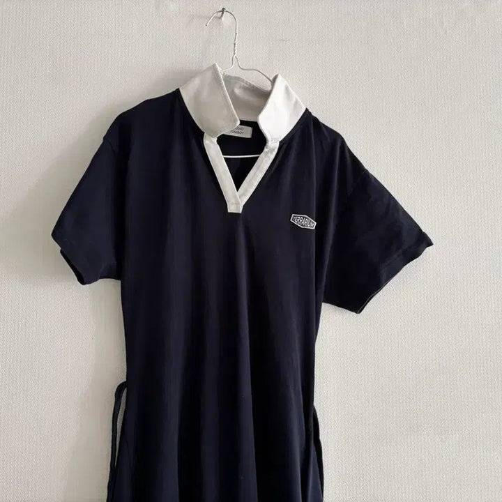 [BUNJANG] Studio Tomboy Navy Collar Midi Dress / 스튜디오 톰보이 네이비 카라 원피스