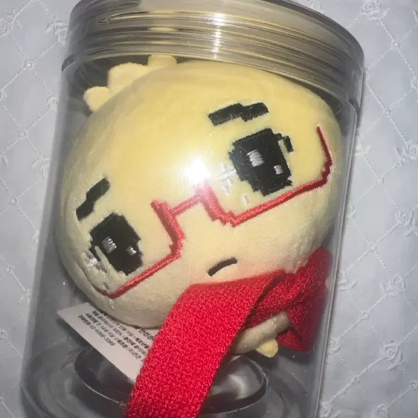 [BUNJANG] Akkming Manchu Doll Keychain / 안경만두 인형 키링