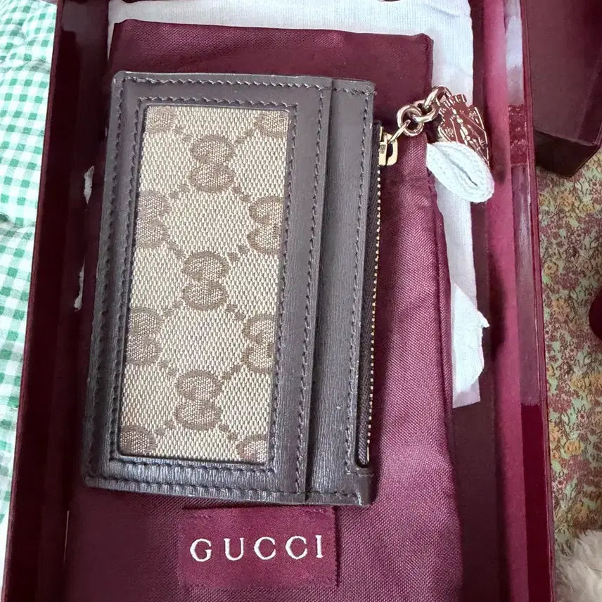 [BUNJANG] Gucci GG Card Holder &amp; Keyring Set / 구찌 GG 카드지갑 + 키링 풀박스
