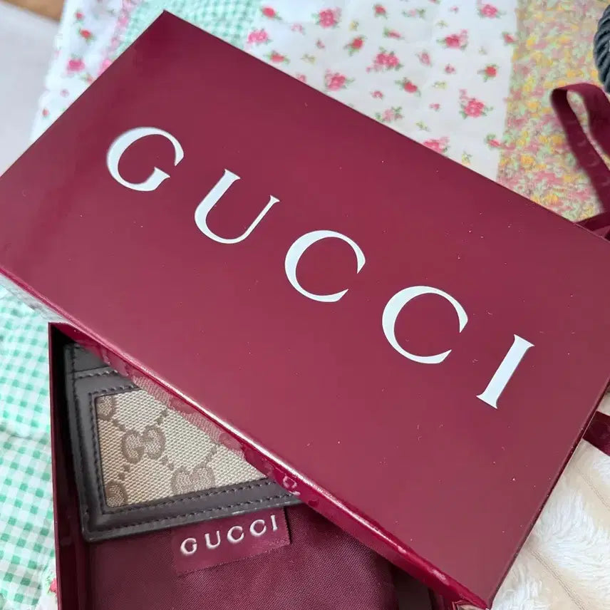 [BUNJANG] Gucci GG Card Holder &amp; Keyring Set / 구찌 GG 카드지갑 + 키링 풀박스