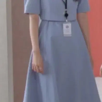 [BUNJANG] SOUP Sky Blue Puff Sleeve Dress / SOUP 하늘색 퍼프소매 원피스(새상품)