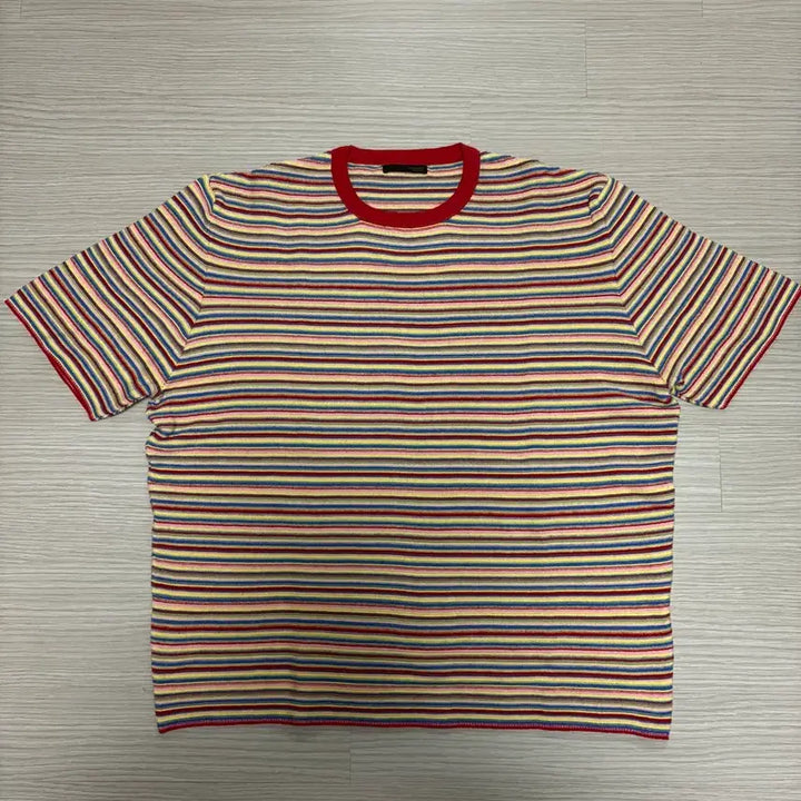 [BUNJANG] Zara Rainbow Knit Short Sleeve T-Shirt (M) / 자라 무지개 니트 반팔(M)