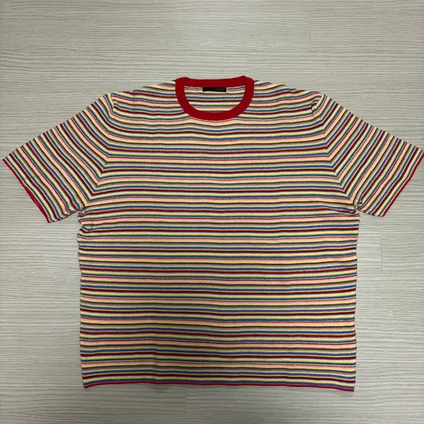 [BUNJANG] Zara Rainbow Knit Short Sleeve T-Shirt (M) / 자라 무지개 니트 반팔(M)