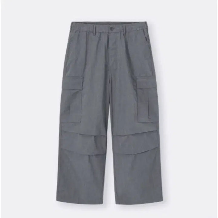 [BUNJANG] GU Super Wide Cargo Pants Grey L / GU 슈퍼와이드 카고 팬츠 그레이 L 새상품