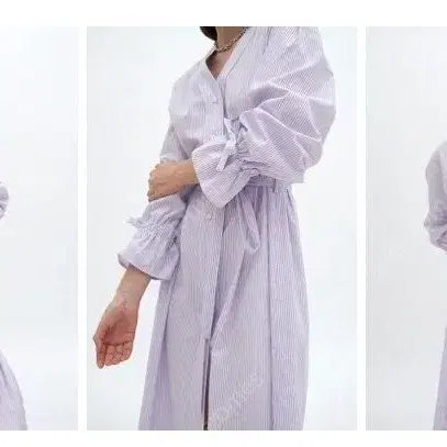 [BUNJANG] Orr Striped Cuff Shirt Dress / 오르 orr 셔츠 원피스 커프스 스트라이프 원피스