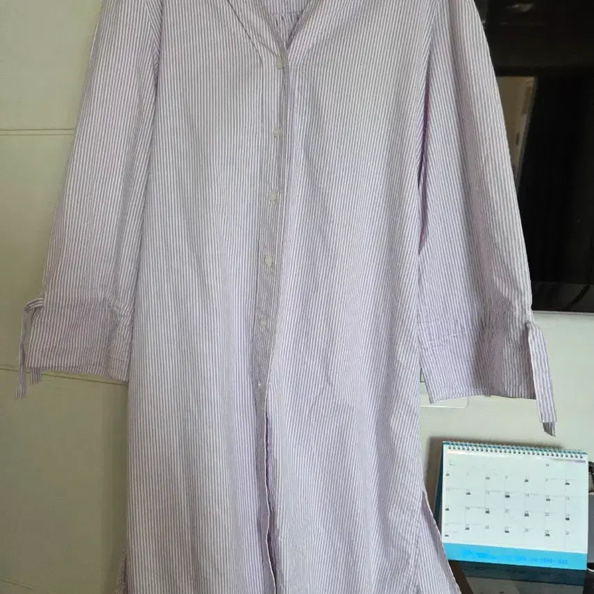 [BUNJANG] Orr Striped Cuff Shirt Dress / 오르 orr 셔츠 원피스 커프스 스트라이프 원피스