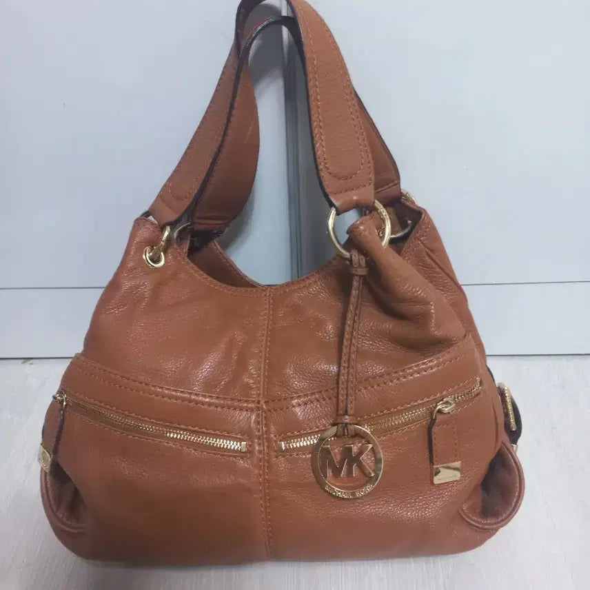 [BUNJANG] Michael Kors Camel Leather Tote Bag Shoulder Bag / 마이클코어스 토트백 겸 숄더백. 카멜