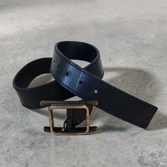 [BUNJANG] Dior Homme 2005 AW Hedi Slimane Brass Buckle Leather Belt / 디올 옴므 2005 AW 헤디 슬리만 H 황동버클 가죽 벨트