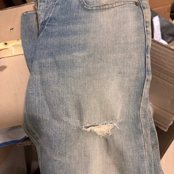 [BUNJANG] Saint Laurent 15SS Washed "Mousquetaire" Jeans / 15ss 생로랑 워싱 무파진 29 무수선