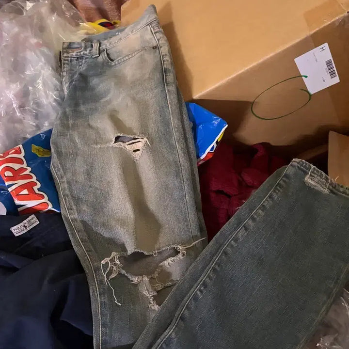 [BUNJANG] Saint Laurent 15SS Washed "Mousquetaire" Jeans / 15ss 생로랑 워싱 무파진 29 무수선
