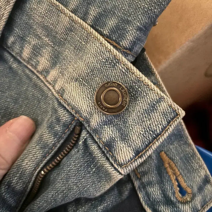 [BUNJANG] Saint Laurent 15SS Washed "Mousquetaire" Jeans / 15ss 생로랑 워싱 무파진 29 무수선