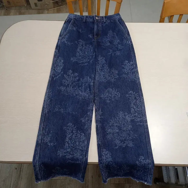 [BUNJANG] Maison Marais High-Waisted Wide Leg Cropped Jeans (Size 28) / 28 메종마레 하이웨이스트 와이드진 진청 크롭 28-935