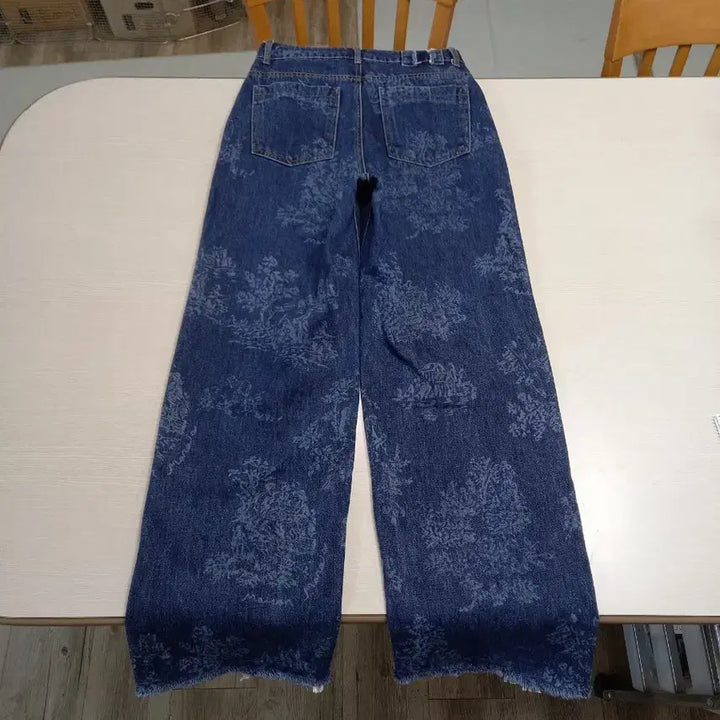 [BUNJANG] Maison Marais High-Waisted Wide Leg Cropped Jeans (Size 28) / 28 메종마레 하이웨이스트 와이드진 진청 크롭 28-935