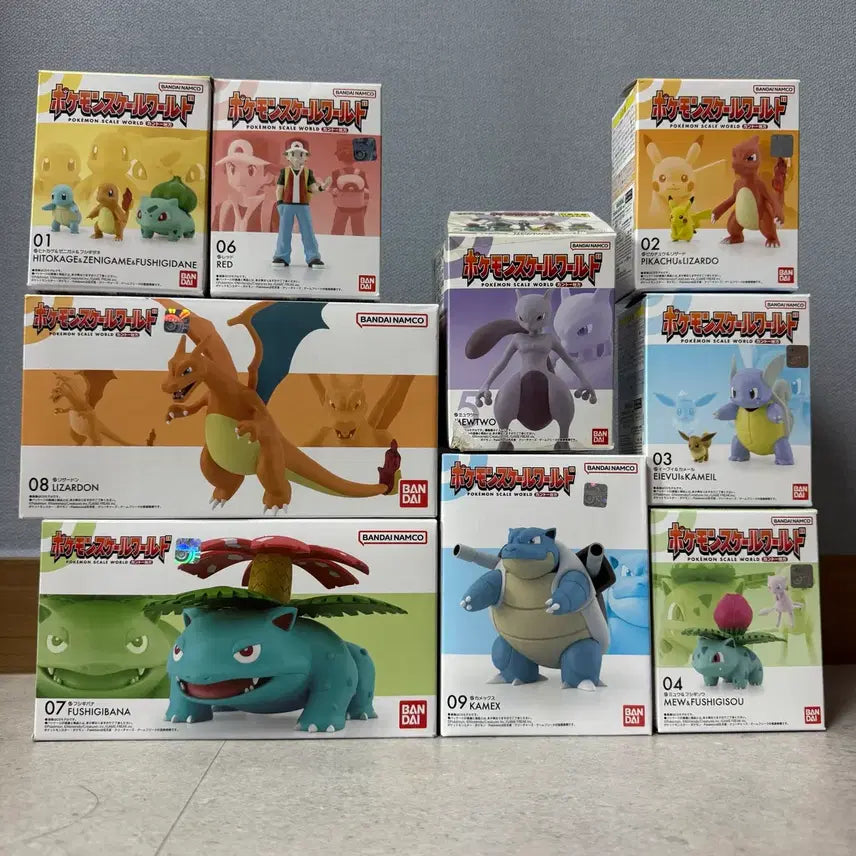 [BUNJANG] Bandai Scale World Pokemon Figures Bundle Set / 포켓몬스터 반다이 스케일월드 피규어 일괄판매