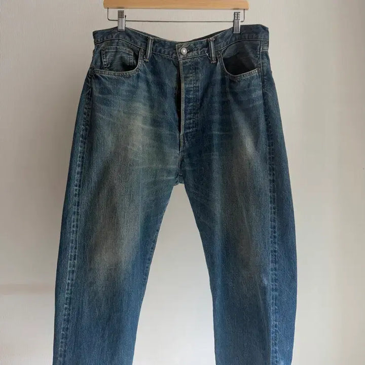 [BUNJANG] Apresse 2022 Washed Denim Wide Pants Indigo Size 36 / 아프레쎄 2022년 워시드 데님 와이드팬츠(인디고/36사이즈)