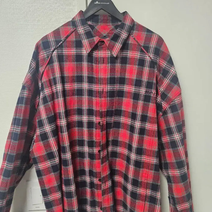 [BUNJANG] Juun.J 24FW Red Check Shirt Size 52 / [준지] 24fw레드 체크셔츠 팝니다(52)
