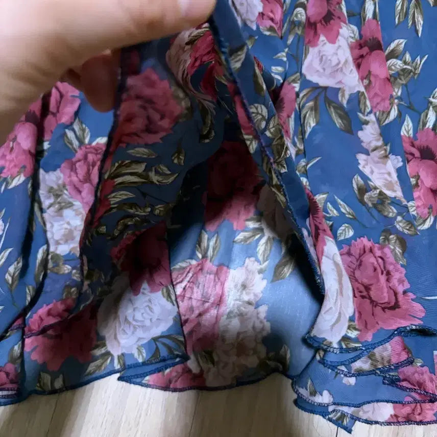[BUNJANG] Flower Print Elastic Waistband Skirt / 프리사이즈 고무 밴딩스커트 플라워 꽃무늬
