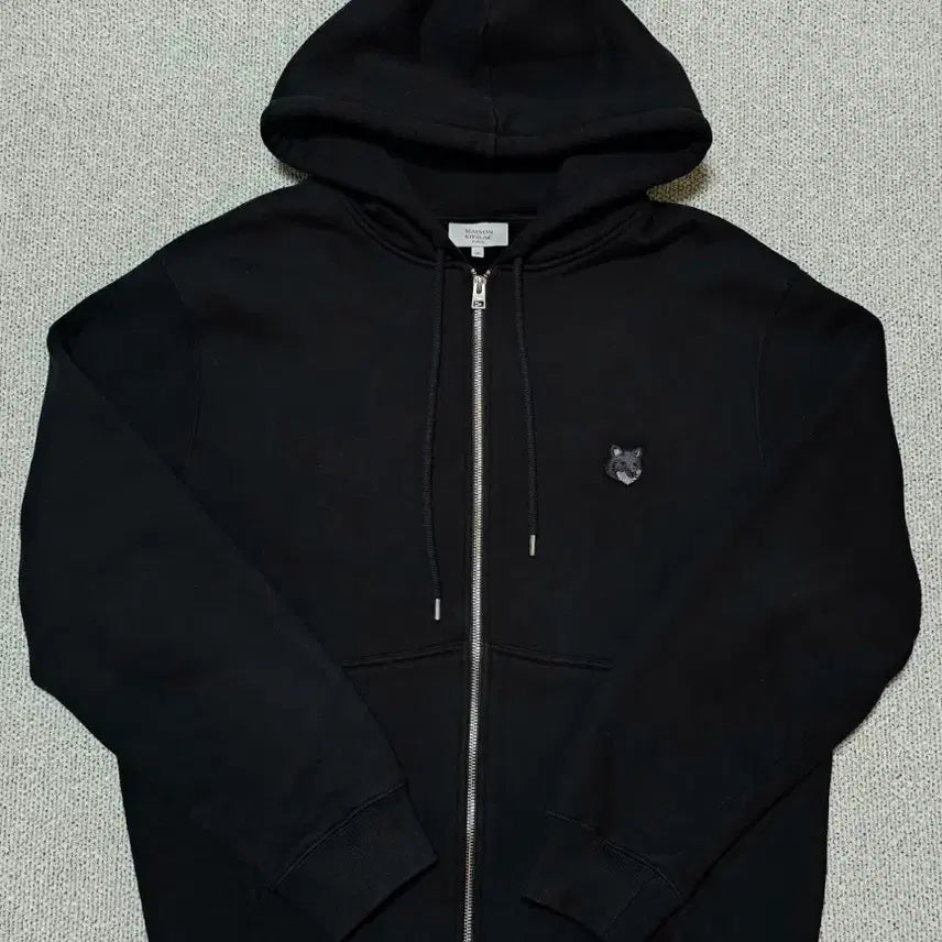 [BUNJANG] Maison Kitsuné Black Fox Patch Full-Zip Hoodie XL / [XL 사이즈] 정품 메종키츠네 후드집업 블랙