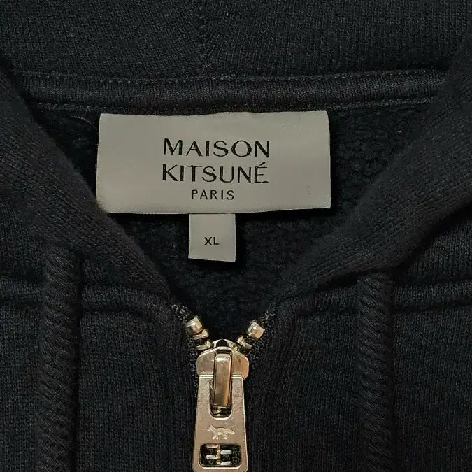 [BUNJANG] Maison Kitsuné Black Fox Patch Full-Zip Hoodie XL / [XL 사이즈] 정품 메종키츠네 후드집업 블랙