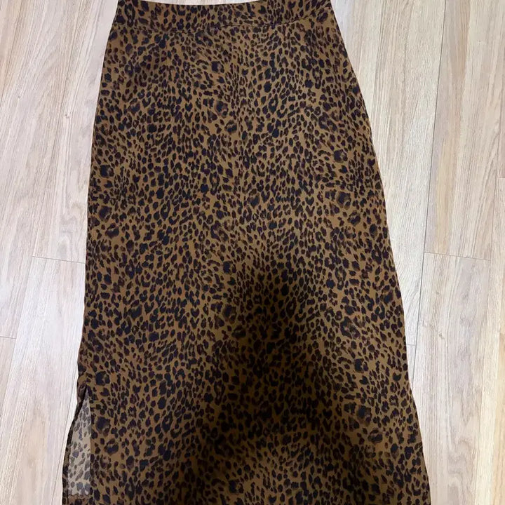 [BUNJANG] Mixxo Leopard Print Long Skirt / 미쏘 mixxo 스몰사이즈 호피 롱스커트 호피 레오파드