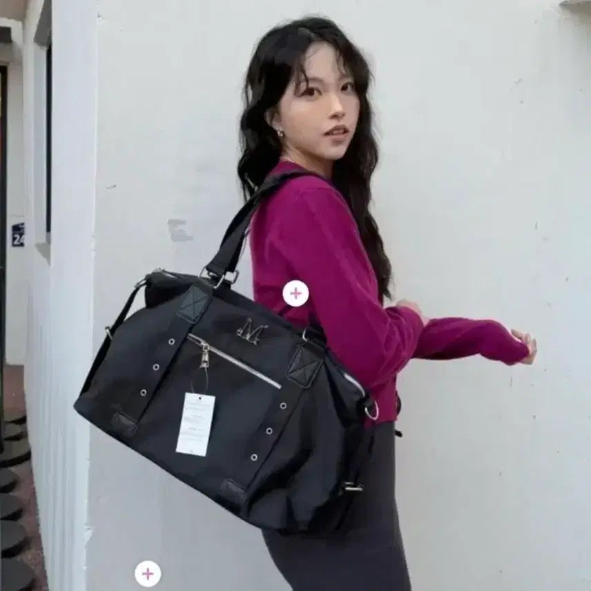 [BUNJANG] Hane Magenta Essential Round Cardigan (M) / 하네 마젠타 에센셜 라운드 가디건 M사이즈
