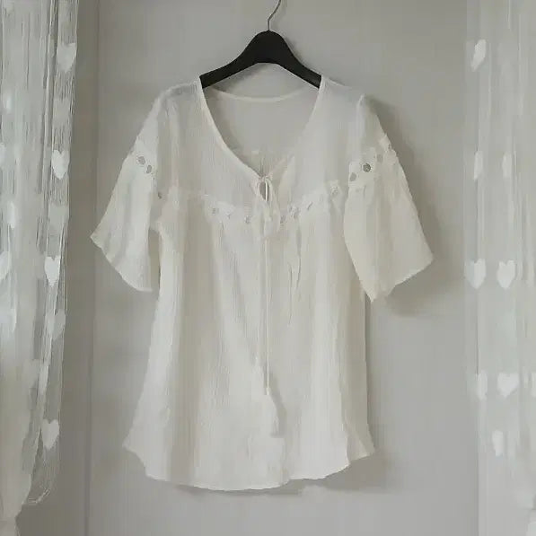[BUNJANG] Tassel Blouse / 테슬블라우스