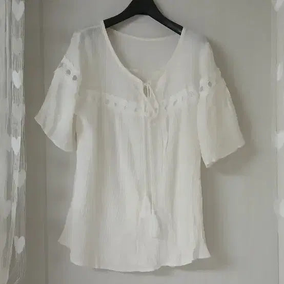 [BUNJANG] Tassel Blouse / 테슬블라우스