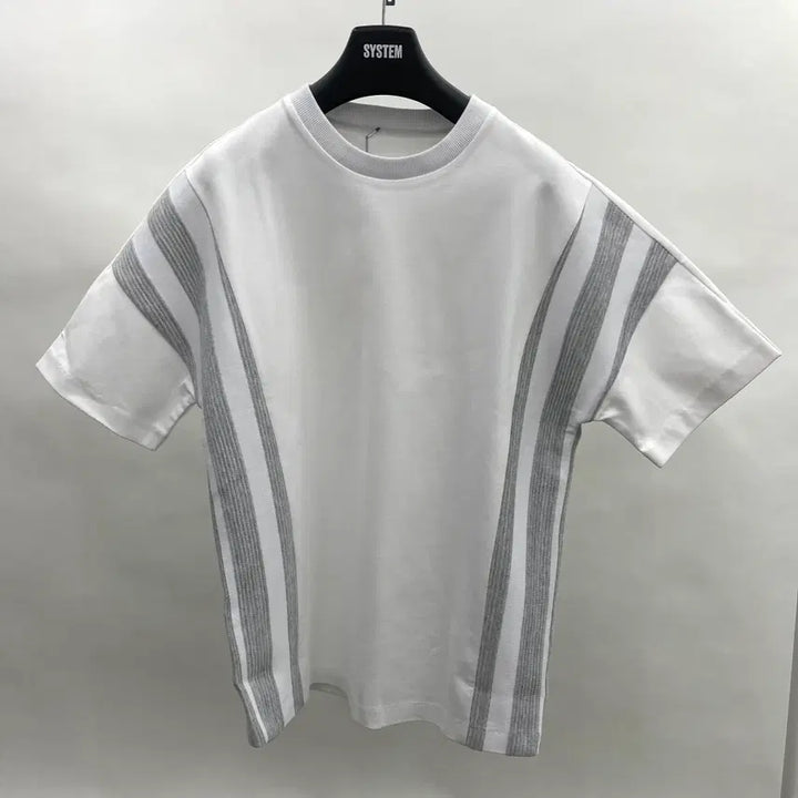 [BUNJANG] System Homme One Point Graphic T-Shirt White / 시스템옴므 원포인트 반팔티셔츠