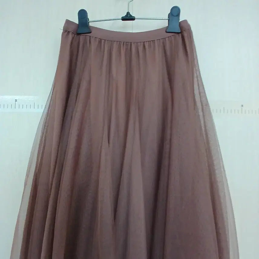[BUNJANG] Brown Long Tulle Skirt / 브라운 롱 샤스커트