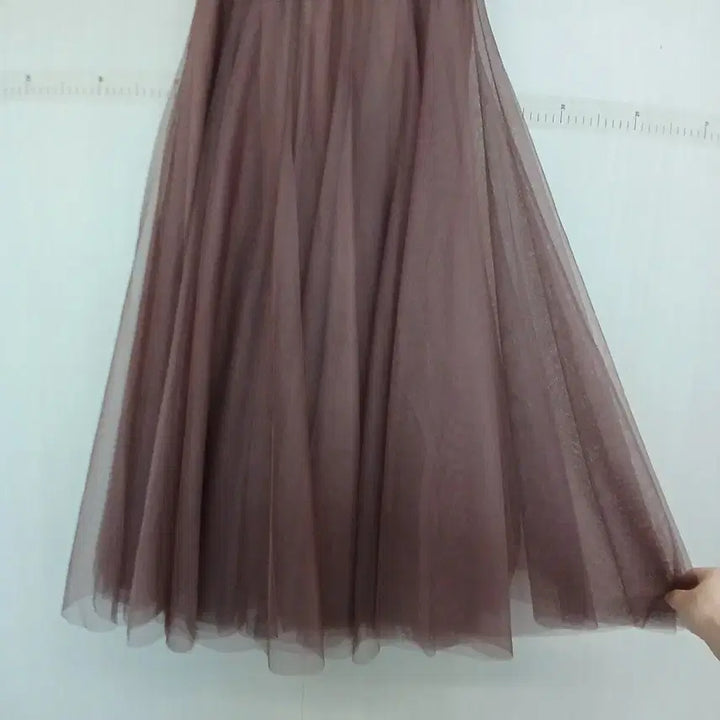 [BUNJANG] Brown Long Tulle Skirt / 브라운 롱 샤스커트