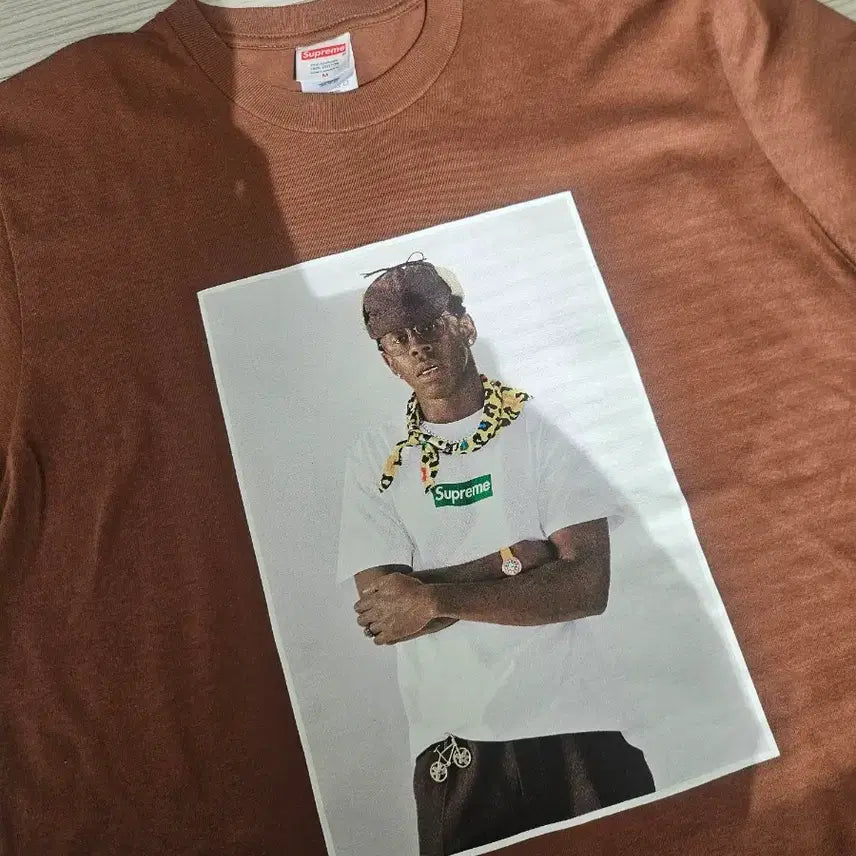 [BUNJANG] Supreme Tyler The Creator T-Shirt Brown M / 슈프림 타일러 더 크리에이터 티셔츠 브라운 M