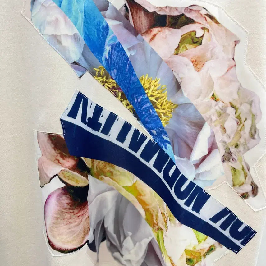 [BUNJANG] System Homme Graphic Flower Print Short Sleeve T-Shirt / 시스템옴므 원포인트 반팔티셔츠