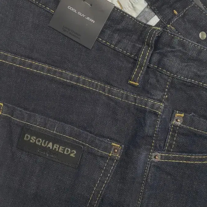 [BUNJANG] Dsquared2 Black Patch Slim Fit Stretch Denim Jeans 32" / 디스퀘어드2(사방스판) 블랙패치 얇은대님 32인치(No.234)새상품!