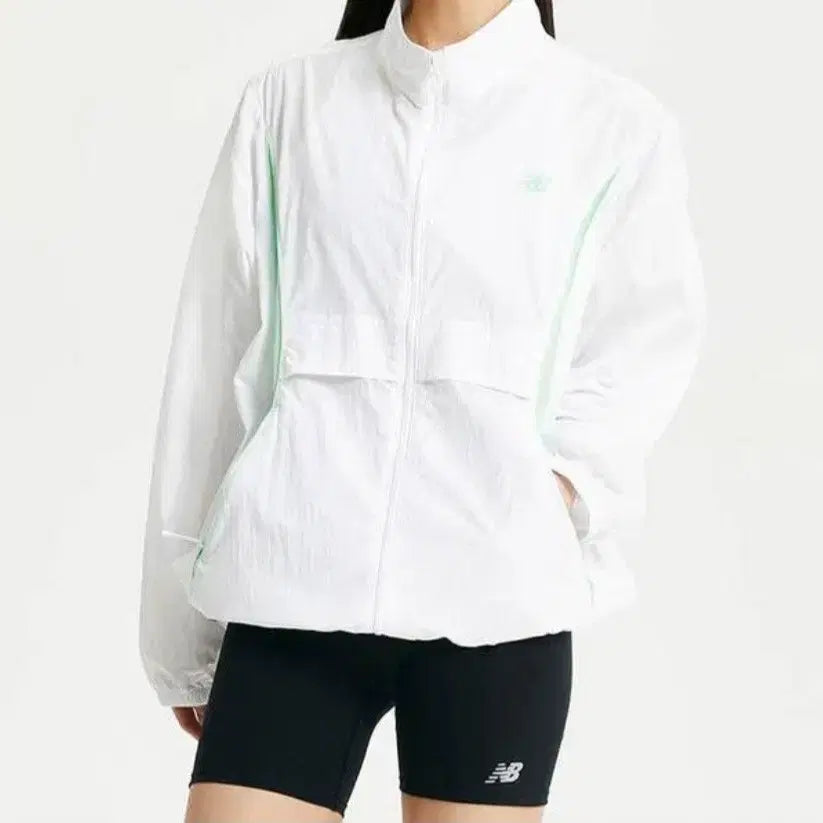 [BUNJANG] New Balance ATB-UV+ White Windbreaker Jacket / 새상품)뉴발란스 화이트 바람막이 자켓