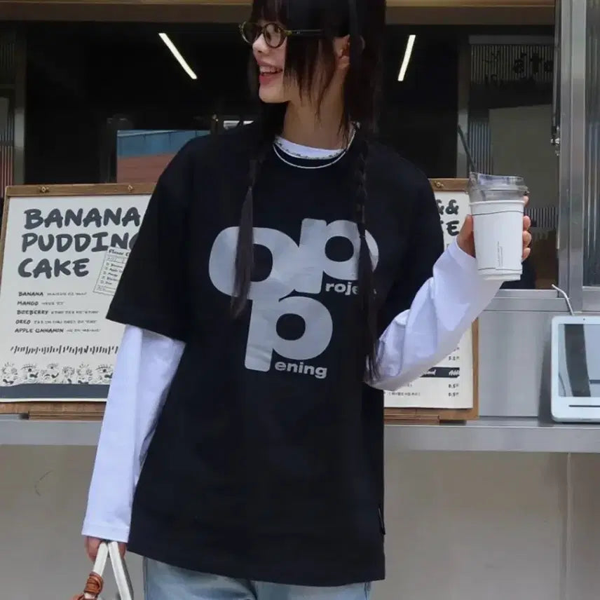[BUNJANG] Opening Project Logo Short Sleeve T-Shirt / [M] 오프닝프로젝트 로고 반팔 티셔츠