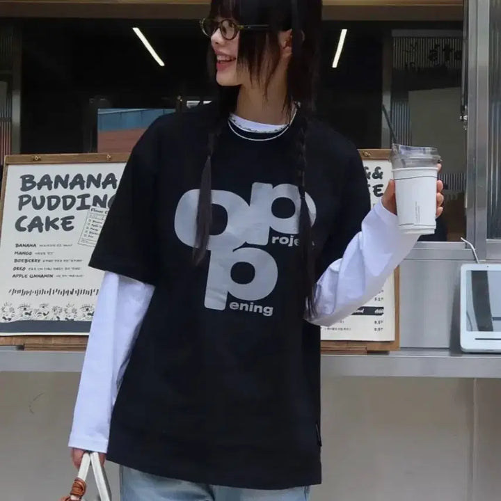 [BUNJANG] Opening Project Logo Short Sleeve T-Shirt / [M] 오프닝프로젝트 로고 반팔 티셔츠