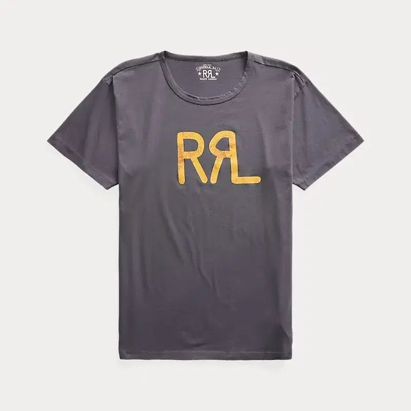 [BUNJANG] RRL Logo Jersey T-Shirt Charcoal / rrl 로고 저지 티셔츠