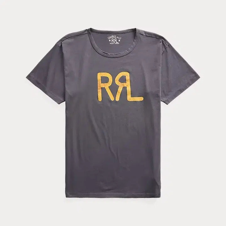 [BUNJANG] RRL Logo Jersey T-Shirt Charcoal / rrl 로고 저지 티셔츠