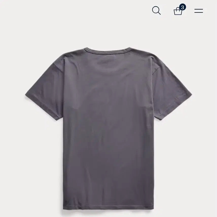 [BUNJANG] RRL Logo Jersey T-Shirt Charcoal / rrl 로고 저지 티셔츠