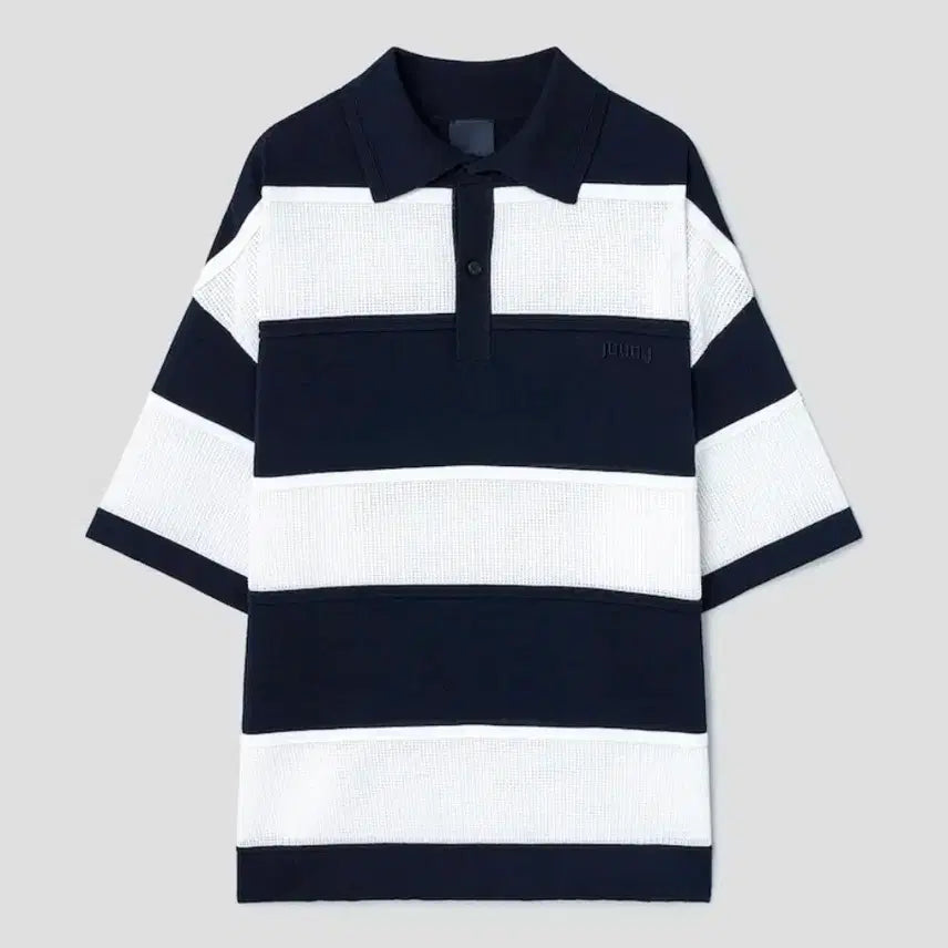 [BUNJANG] JUUN.J 26ss Stripe T-Collar Knit / (S)준지 26ss 스트라이프 티칼라 니트