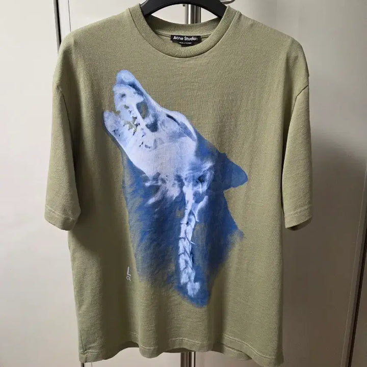 [BUNJANG] Acne Studios Howling Skeleton Wolf Short Sleeve T-Shirt / 아크네스튜디오 하울링 스켈레톤 울프 반팔티