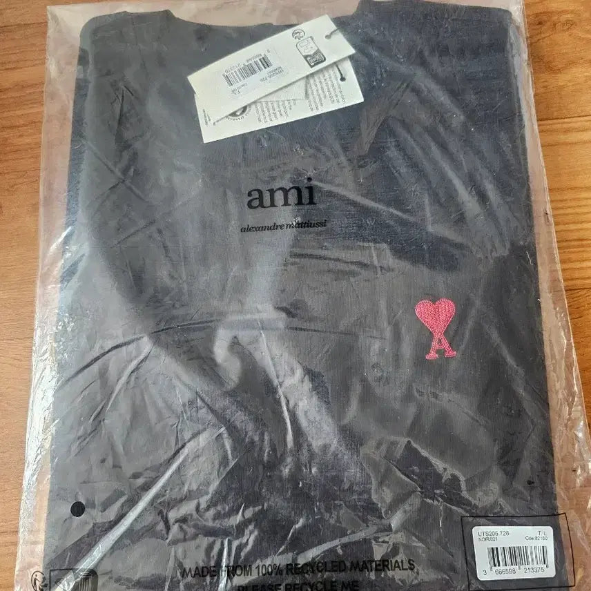 [BUNJANG] Ami Black Heart Logo Long Sleeve L / 아미 블랙 하트 로고 롱슬리브 L
