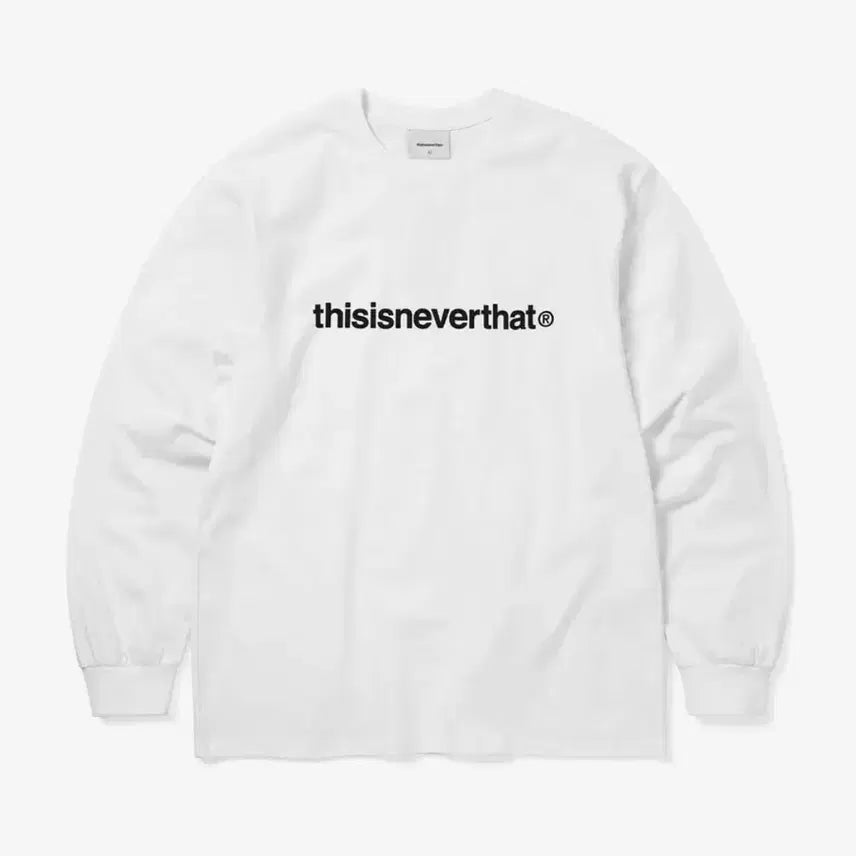 [BUNJANG] thisisneverthat Logo Long Sleeve T-Shirt L White / [L] 디스이즈네버댓 로고 긴팔 티셔츠
