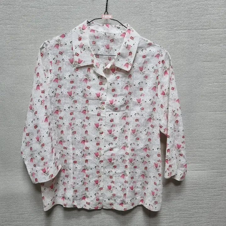 [BUNJANG] 7-Sleeve Floral Blouse / 바443 7부 소매 블라우스