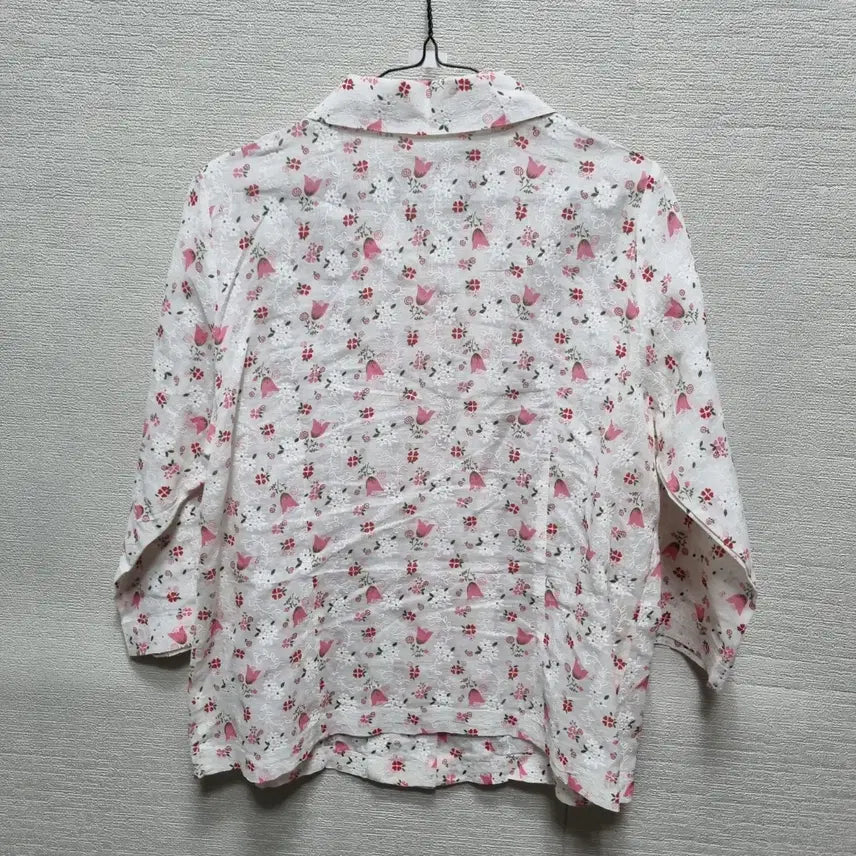 [BUNJANG] 7-Sleeve Floral Blouse / 바443 7부 소매 블라우스