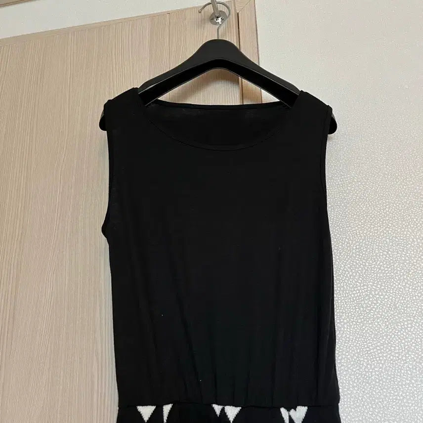 [BUNJANG] Black Heart Pattern Midi Dress / 블랙 하트 패턴 원피스